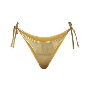 NWT SKIMS METALLIC SWIM BOTTOMS S